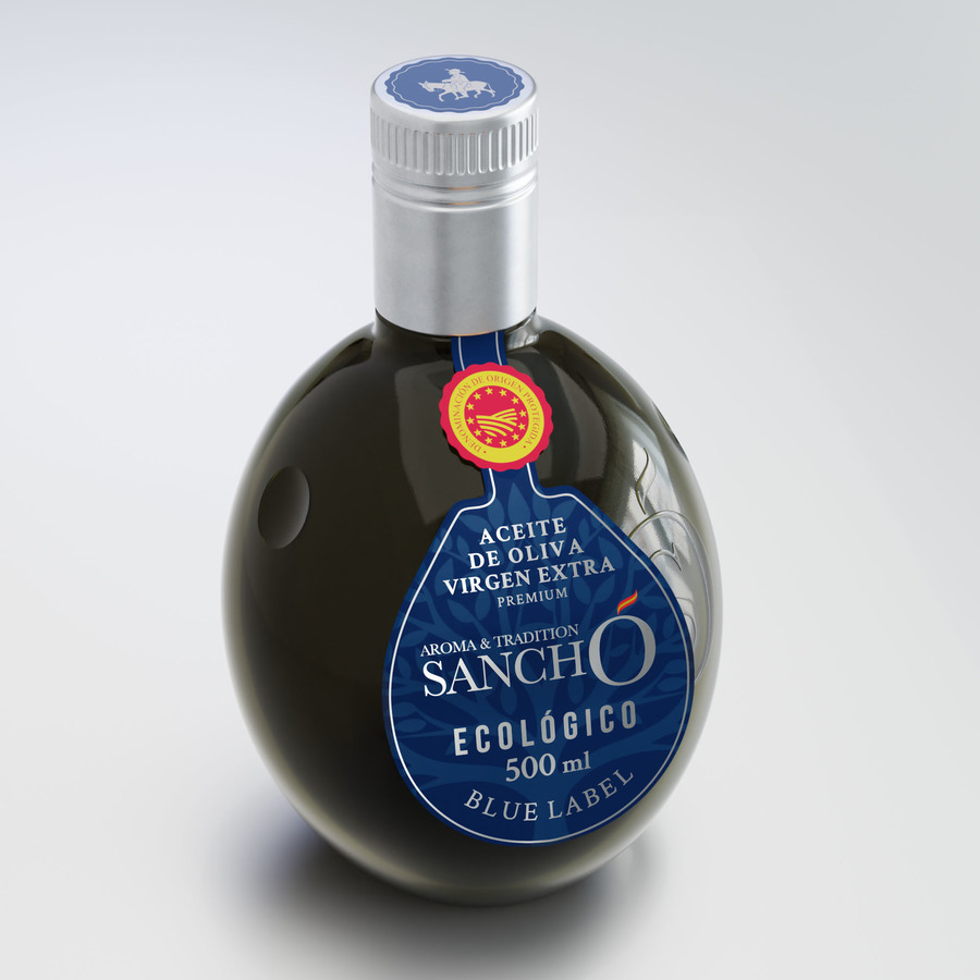 Aceite de Oliva Virgen Extra DOP variedad Arbequina Ecológica Blue Label Cristal