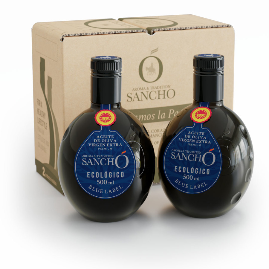 Aceite de Oliva Virgen Extra DOP variedad Arbequina Ecológica Blue Label Cristal
