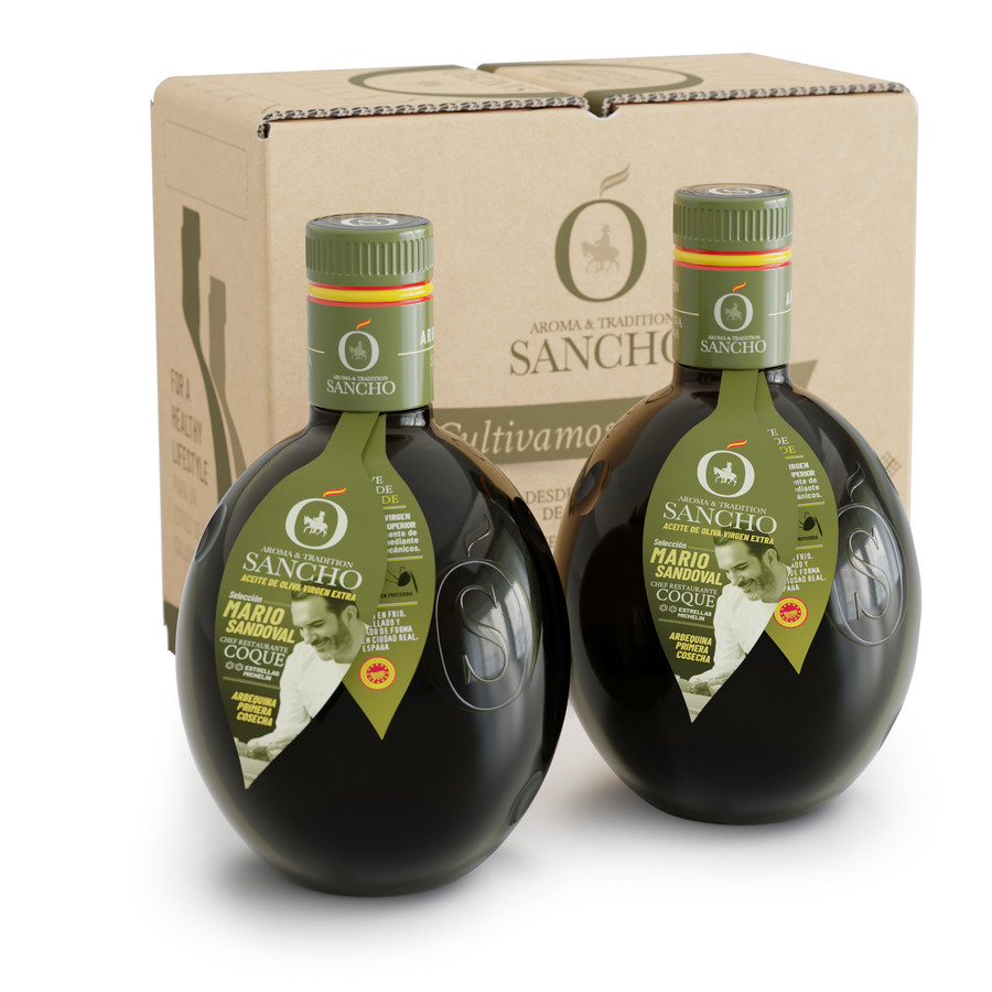 Aceite de oliva Virgen Extra DOP variedad Arbequina Mario Sandoval Cristal