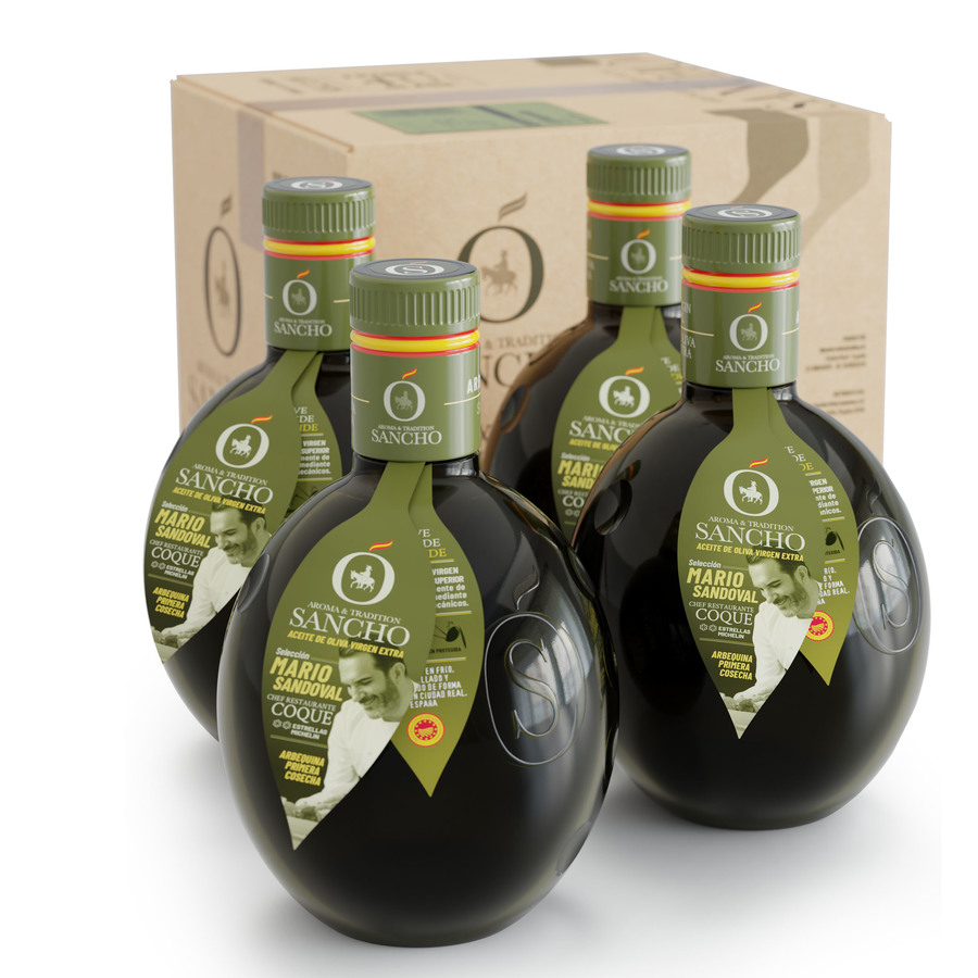 Aceite de oliva Virgen Extra DOP variedad Arbequina Mario Sandoval Cristal