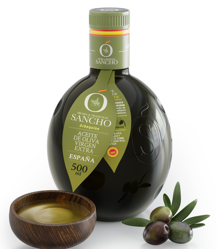 Surtido Gourmet Aceite de Oliva Virgen Extra Arbequina y Vinagre Reserva - Pack 2 x 500 ml - Botella de Vidrio